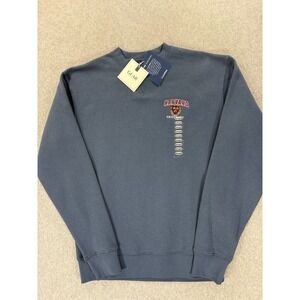 NWT Harvard Crimson Big Cotton Stitched Logo Crew Sweatshirt (Men's Small) Blue